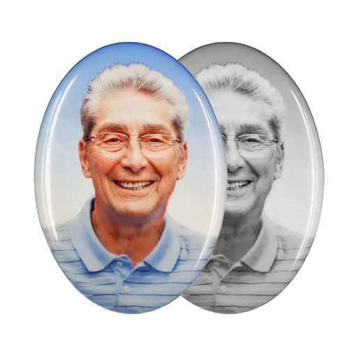 Ритуальнное фото - Овальная фотокрамика на памятник ★★★ Интернет-магазин «Фотокерамик».